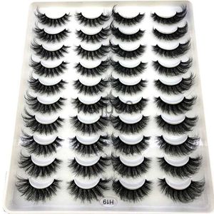 False Eyelashes HBZGTLAD 20 pairs 1525mm natural 3D false eyelashes fake lashes makeup kit Mink Lashes extension mink eyelashes maquiagem x0802