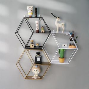 Hooks & Rails Room Shelves Wall Hanging Storage Shelf Wrought Decorative Ledges Living Bedroom Nordic Rack Home Organizer247i