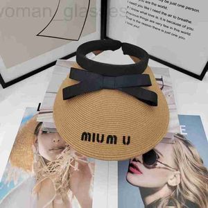 Ball Caps designer 2023 New Big brim Hair Band Design Bow Knot Show Face Piccolo cappello a cilindro vuoto Moda versione coreana Fine Grass J6D6