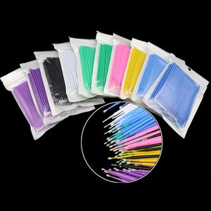 Makeup Tools 500pcslot Micro Brushes Eyelash Disposable Eye Lash Glue Cleaning Free Applicator Sticks Make up 230801