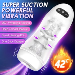 Masturbators Automatic Masturbator for Men Vagina Heated Masturbation Cup Sucking Oral Blowjob Machine Pussy Male Sex Toys Adult Supplies 18 230801