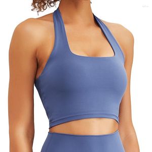 Yoga outfit kvinnor komprimering frihet stretchy halter fitness aktiv sport bh gym utomhus springa berg