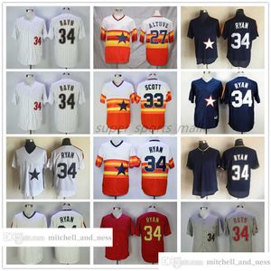 Vintage Movie Baseball nosi koszulkę 34 Nolan Ryan 2002-2012 27 Jose Altuve 33 Mike Scott 21 Andy Pettitte 24 Jimmy Wynn 2006 1981 Men Women Youth Size S-XXXL