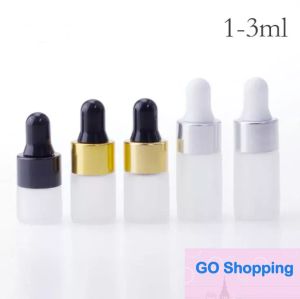 Fläschchen mit Glas-Augentropfer Großhandel 1200 teile/los 1 ml 2 ml 3 ml mattierte leere Glas-Tropfflaschen Mini-Probenglas-Tropfer