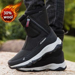 Dress Shoes 2022 New Snow Boots Waterproof Winter Men's Boots Fluffy Warm Boots Cotton Shoes Non slip Outdoor Hiking Shoes Z230802