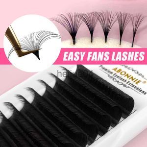 Falsche Wimpern Abonnie Less Glue Auto Fanning Lashes Extensions Easy Fan Eyelash Mega Volume Wimpernverlängerung Fluffy Cilios Fans x0802