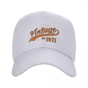 Bollmössor Anpassade vintage est 1971 USA Flag Baseball Cap Hip Hop Hemkvinnor Justerbar Trucker Hat Spring