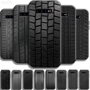 Cell Phone Cases Wheel Tyre Tread Stripe Black For Samsung Galaxy S10 Plus Lite S10E Phone Case S10 5G Black Liquid Silicon Funda TPU L230731