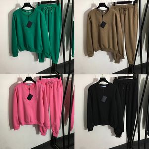 Dreieck Frauen Sport Anzug Rundhals Lange Ärmel Pullover Harlan Hosen Buchstaben Casual Lose Klettern Trainingsanzug