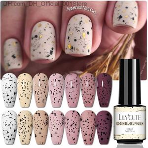 Nail Polish LILYCUTE 7ml solid eggshell gel polishing semi permanent gel nail polish varnish soap UV gel nail art hand coating Z230802