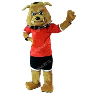 Traje profissional de mascote Bulldog Halloween Natal fantasia festa vestido de personagem de desenho animado traje de carnaval unissex adultos roupa