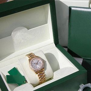 Factory s Watches Movimento automatico 31MM LADIES 18K YELLOW GOLD SILVER DIAMOND 179138 con scatola originale Orologio subacqueo278f