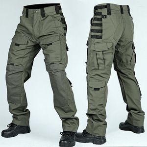 Pantaloni da uomo Uomo Tactical Military Runner Multi Pocket Cargo Maschio Special Combat Army Fans Resistente all'usura Allenamento all'aperto