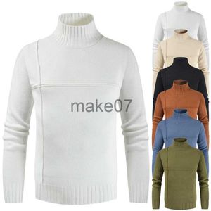 Camisolas Masculinas Estilo Coreano Meia Gola Alta Camisola Masculina Malhas 2022 Outono Inverno Nova Moda Allmatch Pulôver Casual Masculino Roupas de Marca J230802