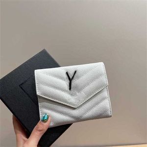 Lady Designer Wallet Men Card Holder Coin Purse Fashion Stripes Leather Handbag Black White Mini Purses Womens Wallets Key Pouch 230220