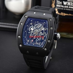 Automatic motion 3-pin waterproof full function men's watch top brand luxury ceramic rim men's hollowed out quartz watch