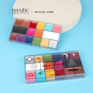 Körperbemalung IMAGIC 16-Farben-Gesichtsbemalungsset für Halloween, Weihnachten, Party, Make-up, Kostüm, sichere Flash-Tattoo-Kunstwerkzeuge für Kinder, 230801