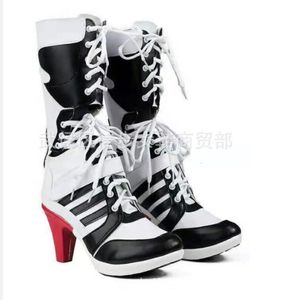 Botlar Kişiselleştirilmiş Tasarımcı Kadınlar Boot Sonbahar Yenilik İçi Boş Tek Dantel Yukarı Siyah Beyaz Diz Büyük45 Orta 230801