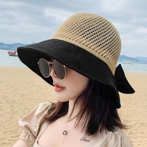 Szerokie brzegowe czapki Summer Sun Shade Ladies Wersja Koreańska Wersja Fisherman Fashion Wszechstronna zabezpieczenie na plaży na świeżym powietrzu Basi Basi