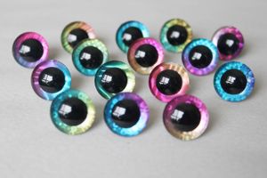 Dolls 20pcslot--L12---12mm14161820253035mm Lovely toy safety eyes 3D doll eyes fabric washer for diy plush doll 230802