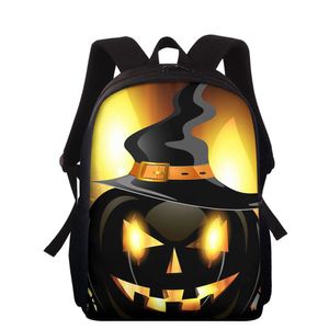 Mochila Halloween Pumpkin Lantern Moonlight Unisex 15 Polegadas Bolsa para Computador Mochila Feminina Mochila Escolar Bolsa de Viagem
