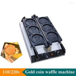 Producenci chleba komercyjne 3PCS Non-Stick Coating Korean Gold Coin Waffle Machine Machine Mase Mase Mase Machine Machine Sees With Read Margewaerowbradowasowniackowowccccccadcad również czeans cze JAR wydut