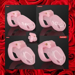 Cockrings rosa dispositivo de castidade de plástico HT V4/gaiola de castidade para homem/cinto de castidade/brinquedo sexual de castidade/dispositivo de castidade com quatro anéis 230801