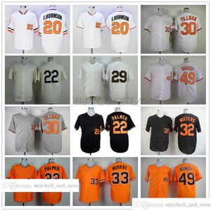 Camisa de beisebol de filme vintage 20 Frank Robinson 22 Jim Palmer 29 Satchel Paige 30 Chris Tillman 32 Matt Wieters 49 Dylan Bundy1953 1954 Retro Jerseys