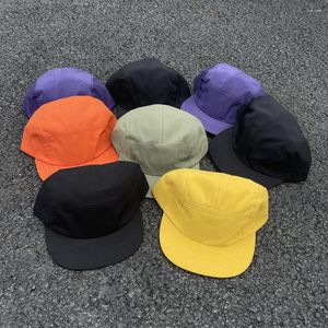 Bonés de bola Frog Drift Streetwear Roxo Matcha Moda Guarda-sol Cor Sólida Boné de Acampamento Chapéu Verão Snapback Masculino