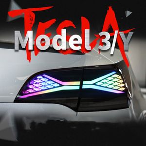 Uppgradera RGB -stil bakljus för Tesla Model3/Model Y svansbromsbelysning Turn Signal X - Men Mirage TAILLight
