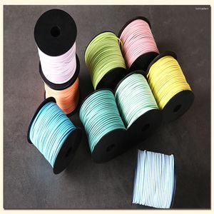 Keychains 10m/lot 2.7mm Flat Faux Suede Braided Cord Korean Velvet Leather Thread String Rope For DIY Necklace Jewelry Making Supplies