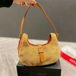 Bolsas de compras femininas Ysbag Loulou Bolsa de ombro de lã de cordeiro Bolsa de inverno de pelúcia bolsa feminina de alça transversal 220929