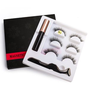 False Eyelashes 5 Magnet Eyelash Magnetic Liquid Eyeliner Tweezer Set Waterproof Long Lasting 230801