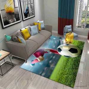 Carpets Football Pattern Carpet for Home Decoration Rugs for Bedroom Kids Room Living Room Bathroom Entrance Door Non-slip Comfort Mat R230802