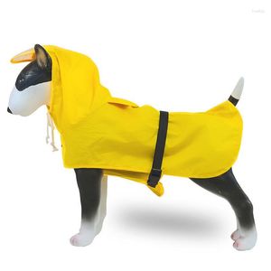 Hundkläder 2023 Raincoat Pet Jumpsuit Rain Coat Waterproof Suits Cape Hooded Jacket Poncho For Medium Big Dogs Supplies Gift