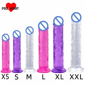 Dildos/Dongs Dildo Vibrant Transparent with Poffent Suction Cup Anal Dildo Butt Plug Penis人工大人のサプライセックスおもちゃE64W 230801