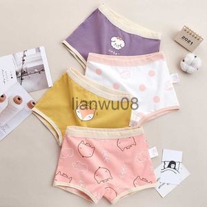 Panties 4PCS Printed Underwear for Girl Cartoon Lovely Undershorts for Toddler Girls Child Clothing Soft Breathable Kid Briefs QX2D x0802