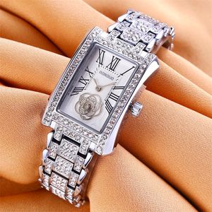 Armbandsur Rose Gold Flower Ladies Women Watches Waterproof Luxury Womens Quartz Watch Rostfritt Steel Woman Dress armbandsur kvinnlig klocka 230802