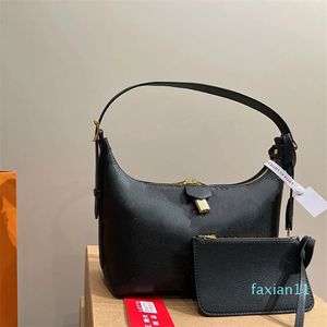 Underarm Shoulder Bag Women Handbags Purse Genuine Leather Fashion Letters Detachable Zipper Small Pocket Key Lock Newest Hobo Clutch Tote Bags