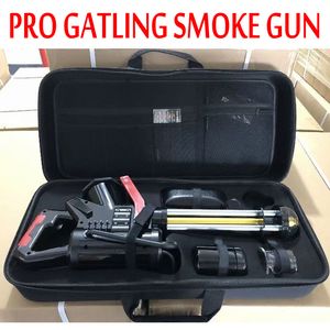 Pro gatling duman silah seti sigara içme borusu yarım daire nargile set shisha için set led ışık parti ile güneş gözlüğü filtresi cam kavanoz kase