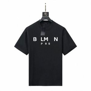 남성 디자이너 T 밴드 T 셔츠 패션 블랙 흰색 짧은 슬리브 럭셔리 문자 패턴 티셔츠 크기 XS-4XL#J777 B4RR#