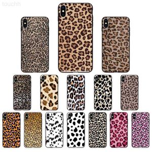 حالات الهاتف الخليوي علبة هاتف بطبعة Leopard Print for iPhone 12 11 Pro XS Max XR 7 8 6Plus 5 5S SE L230731