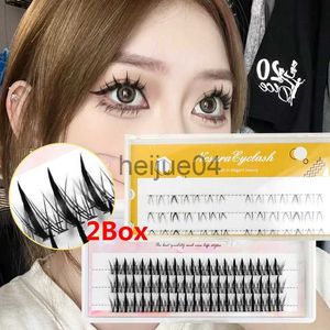 Falsche Wimpern, 2 Box-Lash-Cluster, untere falsche Wimpern, einzelne Wimpern, Cos Anime-Wimpern, Manga-Wimpern, gefälschte Wimpern, Wimpernstränge, NEU x0802