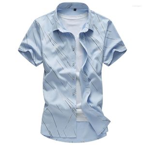 Męskie koszule plus size 5xl 6xl 7xl 2023 Summer Men Shirt Drukuj krótkie rękaw Hawaje