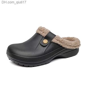 Dress Shoes Winter men's and women's slider waterproof platform warm fur packaging slider fluffy indoor cotton shoes fur slider fur slider Z230802