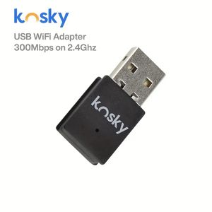Kosky KS-WA300 | USB WiFi Adapter | 300mbps | 2.4G Wireless Adapter| Mini Wireless Network Card | WiFi Dongle For Laptop/Desktop/PC | Support Windows, Mac OS ,Linux | 802.11n
