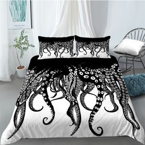 Bedding sets 3D octopus Set Luxury Cartoon Duvet Cover and Pillowcase Kids Bed Comforters Bedroom Queen 230801