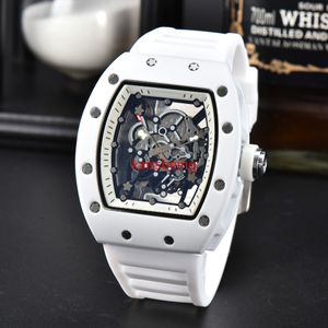 Automatisk rörelse 3-stifts vattentät fullfunktion Mänklocka Top Brand Luxury Ceramic Rim Men's Hollowed Out Quartz Watches S18