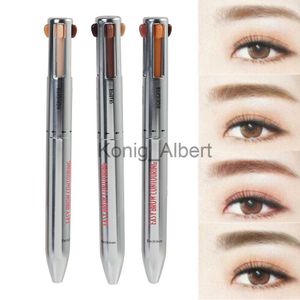 Eyebrow Enhancers 4 in1 Eyebrow Pencil Waterproof Drawing Eye Brow Pencil Long Lasting Easy Color Eyebrow Pen Women Makeup Cosmetic Tool x0801