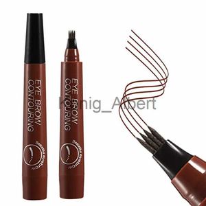 Eyebrow Enhancers 4 Points Eyebrow Pen 5 Colors Liquid Brow Pencil Dark Brown Microblading Eyebrow Pencil Waterproof Eyebrow Tattoo Pen Cosmetic x0801